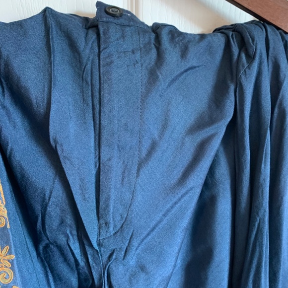 Men’s Kurta set in blue and gold. Pink Lotus by Rina Bhandari - Picture 2 of 7